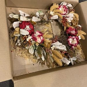 Heart shape fall wreath